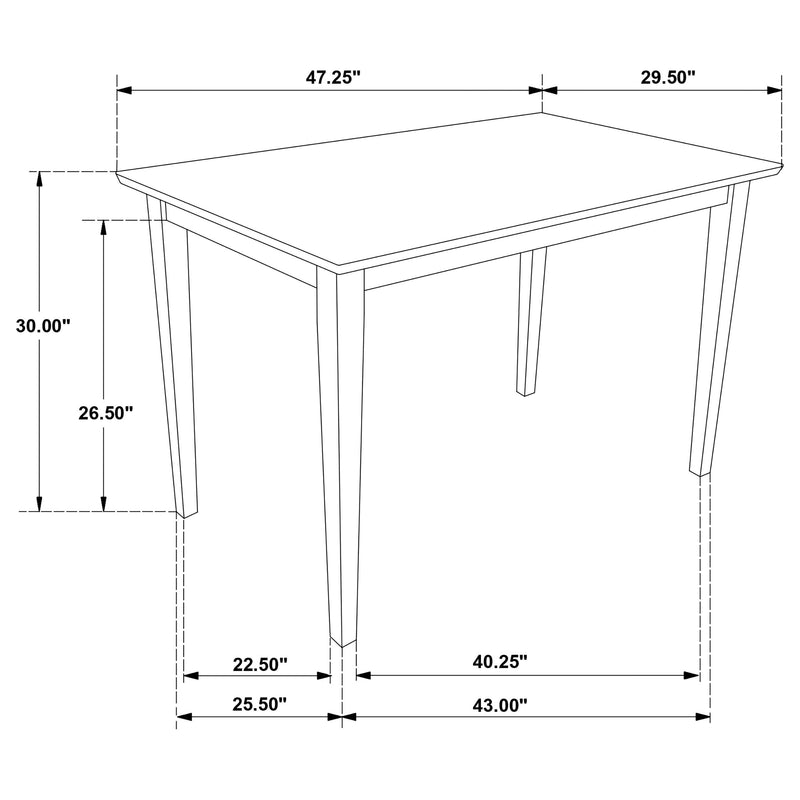 Juego de mesa de comedor rectangular de 5 piezas Gomez, Capuchino