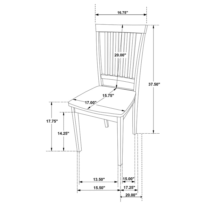 Juego de mesa de comedor rectangular de 5 piezas Gomez, Capuchino