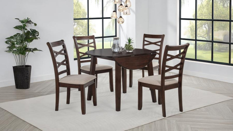 Barton 5-piece Round Wood Dining Table Set