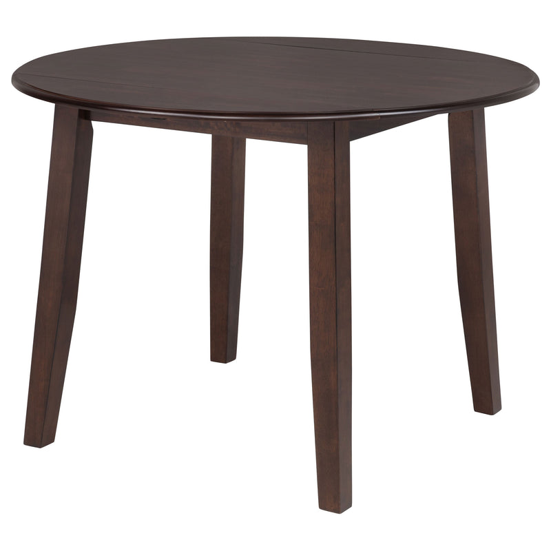 Juego de comedor redondo de madera Barton de 5 piezas marrón oscuro