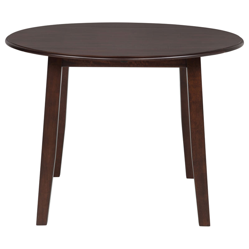 Juego de comedor redondo de madera Barton de 5 piezas marrón oscuro
