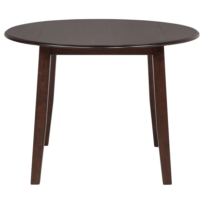 Juego de comedor redondo de madera Barton de 5 piezas marrón oscuro