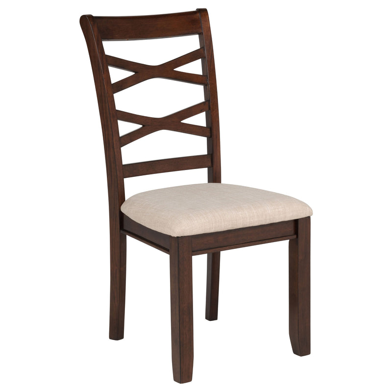 Juego de comedor redondo de madera Barton de 5 piezas marrón oscuro