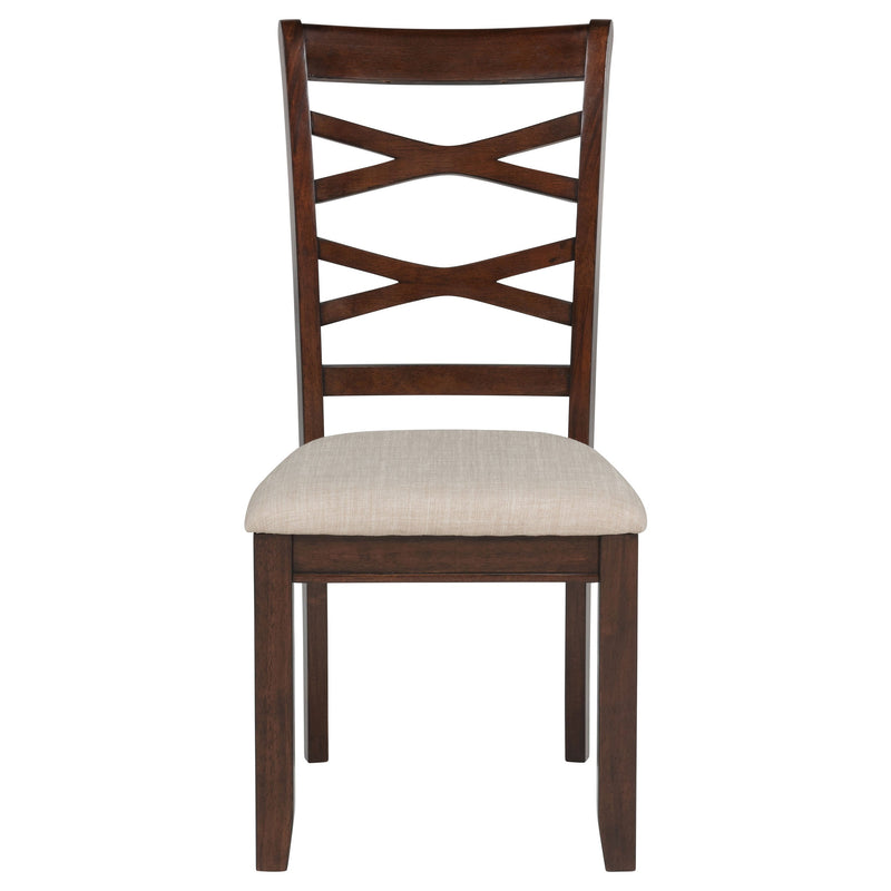 Juego de comedor redondo de madera Barton de 5 piezas marrón oscuro