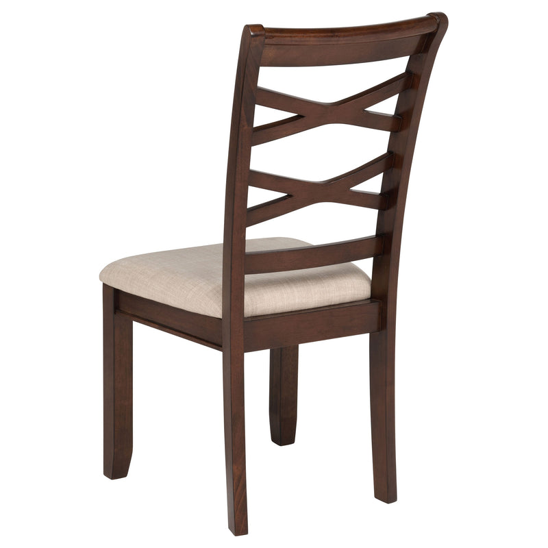 Juego de comedor redondo de madera Barton de 5 piezas marrón oscuro