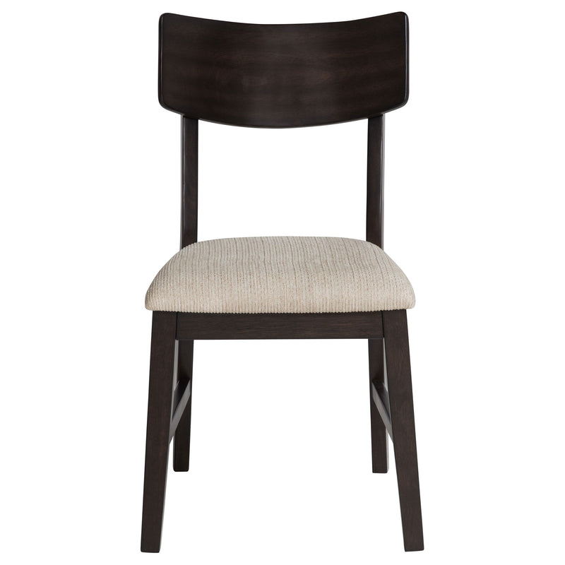 Juego de comedor Catley de 5 piezas con mesa redonda de hojas abatibles, café oscuro