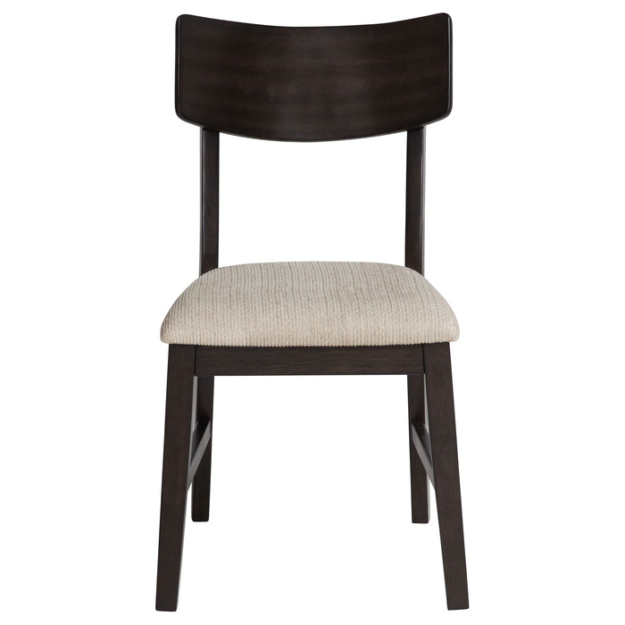 Catley 5-piece Round Drop Leaf Dining Table Set Dark Coffee