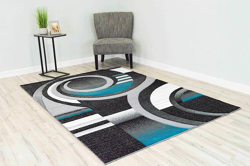 PREMIUM Rug Design 1509 Turquoise 4x6 (3'9x5'3")"