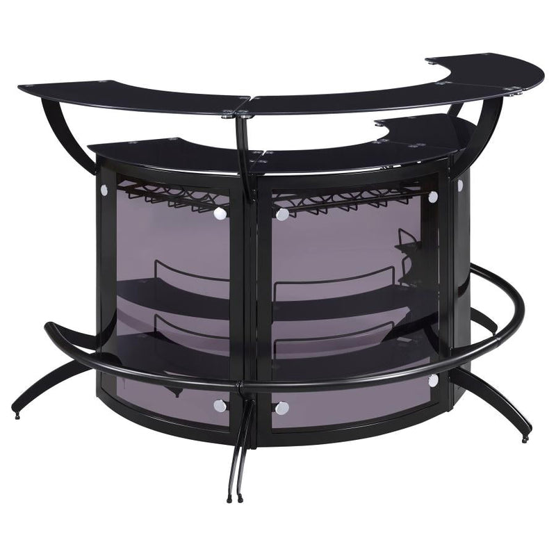 Dallas Curved Freestanding Home Bar Cabinet