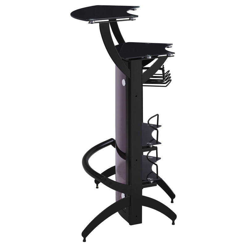 Dallas 2-shelf Curved Freestanding Home Bar Cabinet