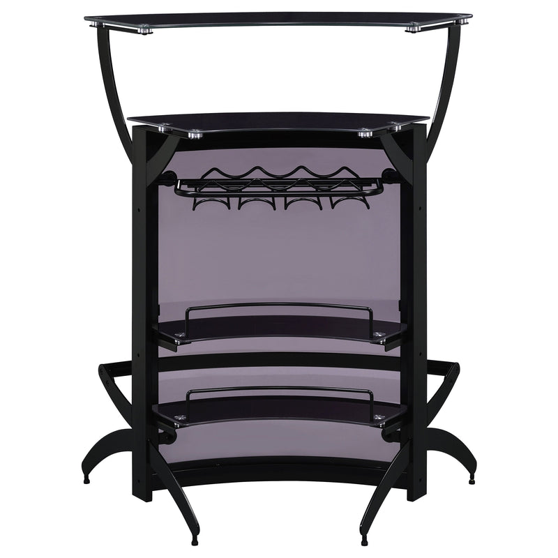 Dallas 2-shelf Curved Freestanding Home Bar Cabinet