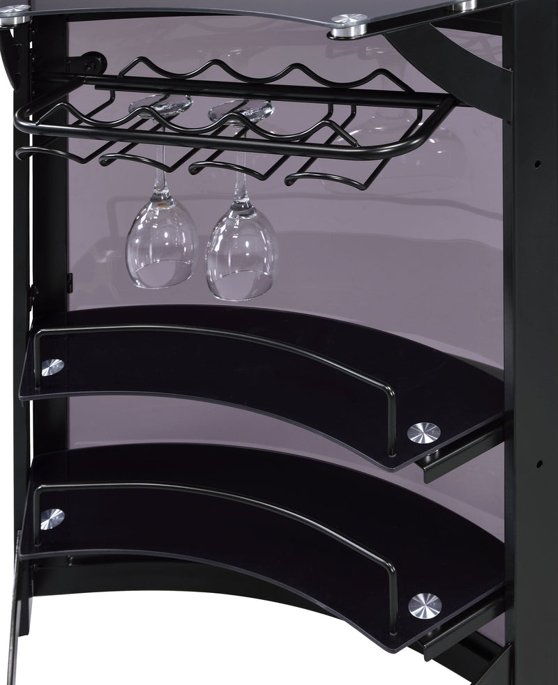 Dallas 2-shelf Curved Freestanding Home Bar Cabinet