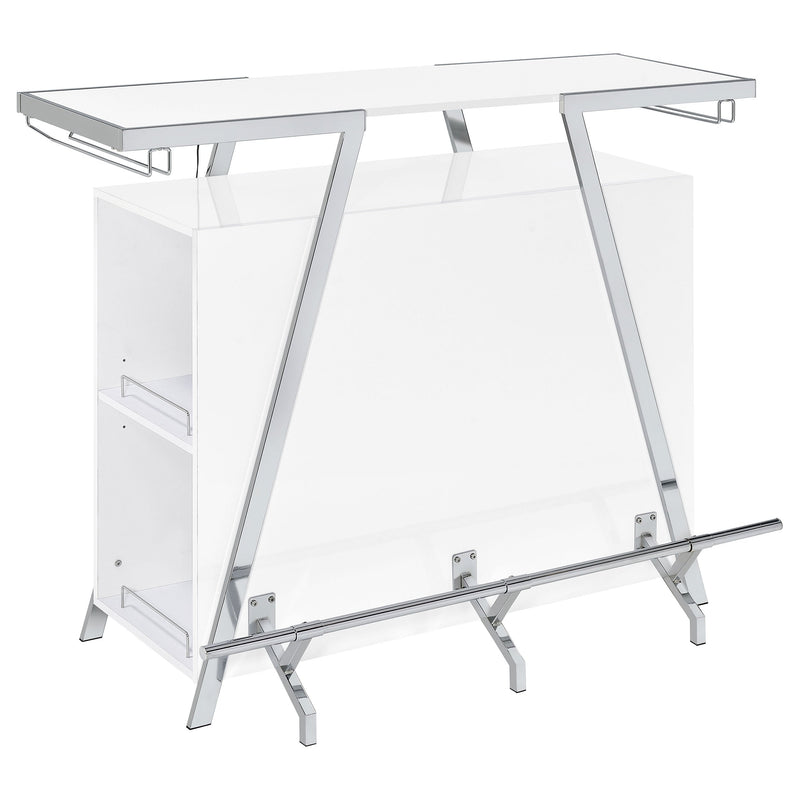 Bar de Cocina Araceli Independiente con LED Blanco Alto Brillo