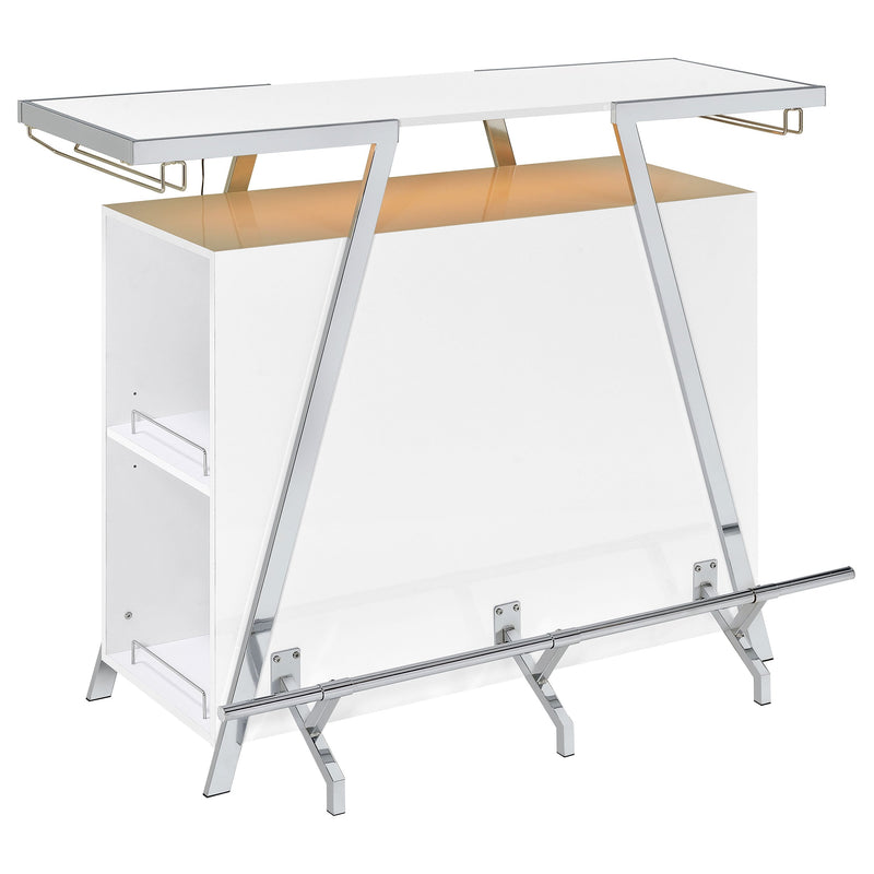 Bar de Cocina Araceli Independiente con LED Blanco Alto Brillo