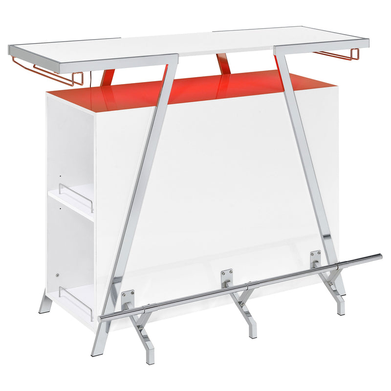 Bar de Cocina Araceli Independiente con LED Blanco Alto Brillo