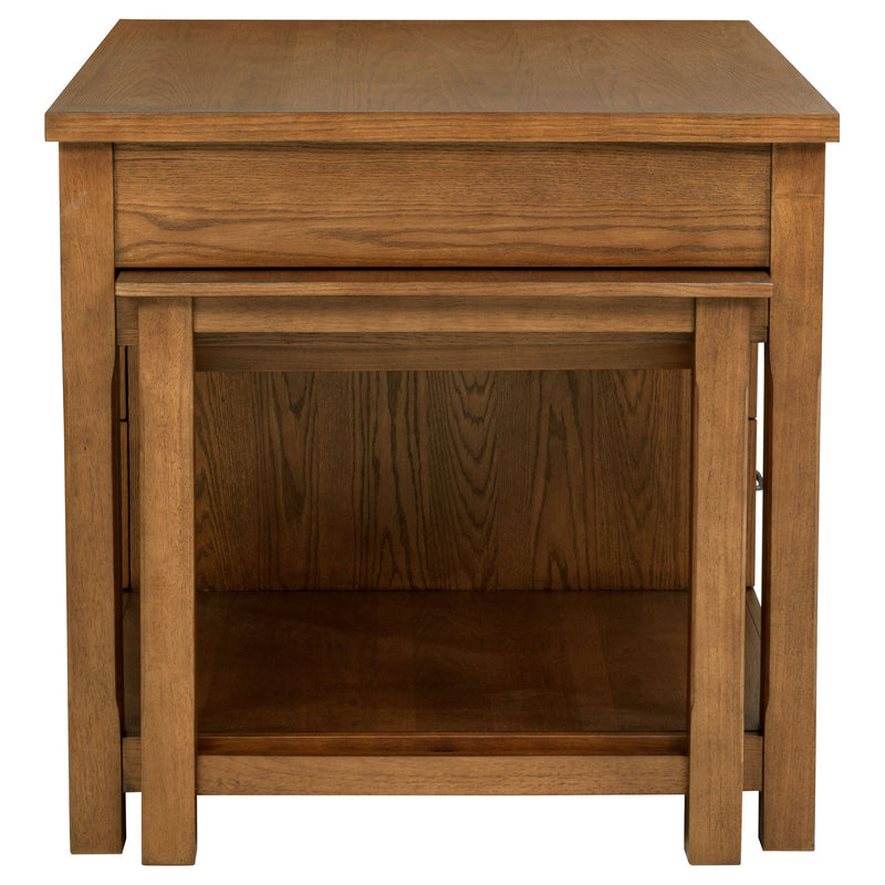 Isla de cocina Mayfair de 3 piezas con mesa extensible de roble oscuro