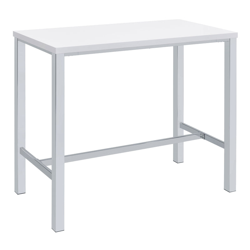 Juego de mesa de bar de altura de pub Natividad de 5 piezas, blanco de alto brillo