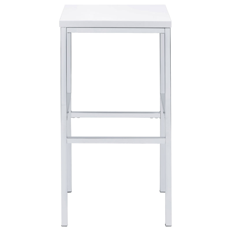 Juego de mesa de bar de altura de pub Natividad de 5 piezas, blanco de alto brillo