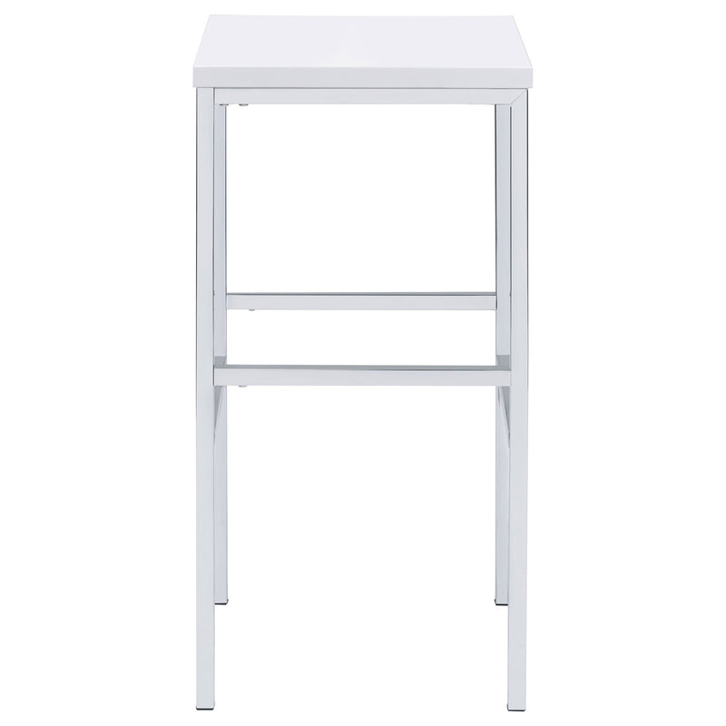 Juego de mesa de bar de altura de pub Natividad de 5 piezas, blanco de alto brillo