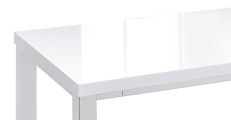 Juego de mesa de bar de altura de pub Natividad de 5 piezas, blanco de alto brillo