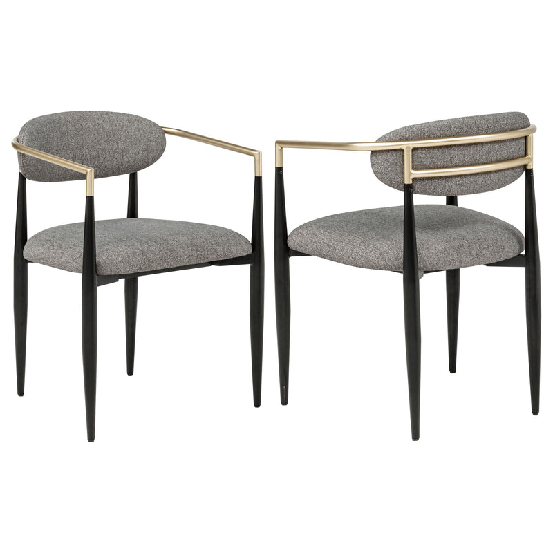 Alexis Fabric Upholstered Dining Arm Chair (Set of 2)
