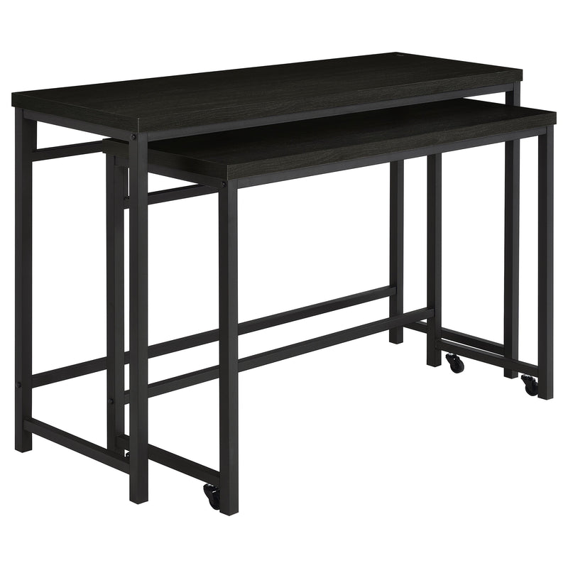 Juego de mesa multiusos Hawes de 4 piezas con altura de encimera en color negro