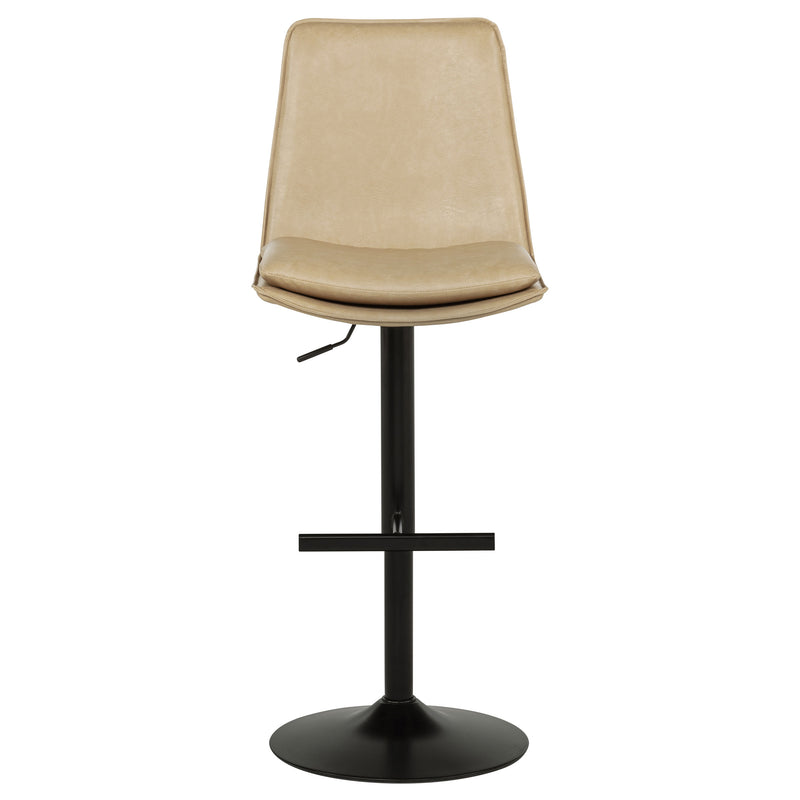 Eldridge Faux Leather Upholstered Adjustable Bar Stool Tan