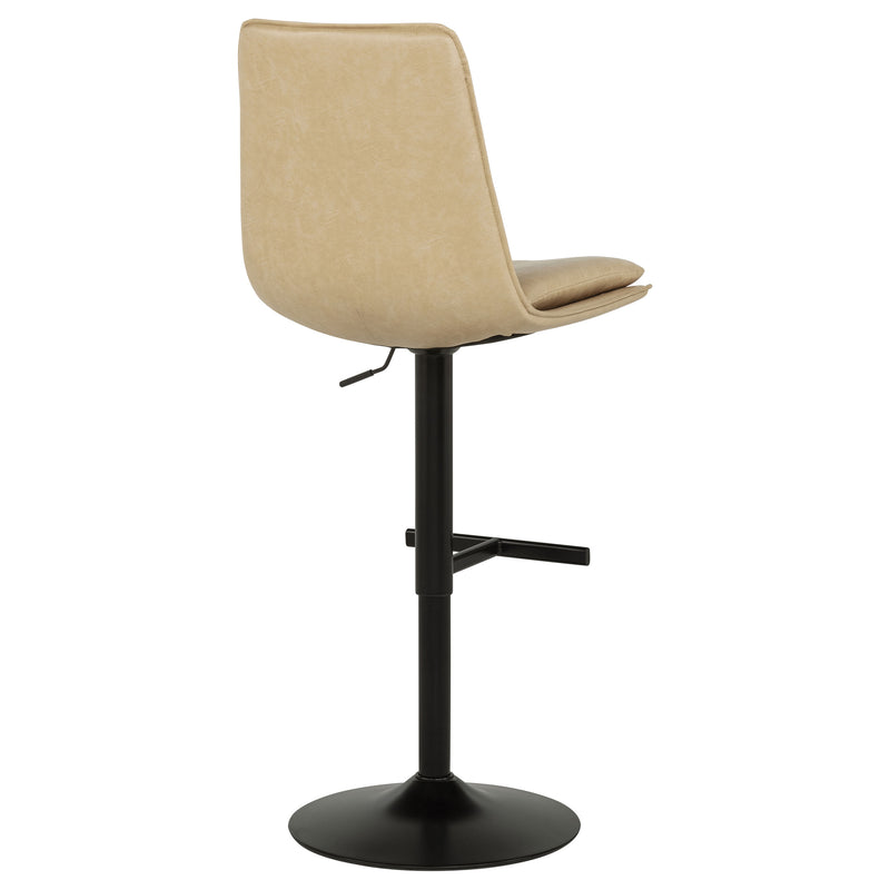 Eldridge Faux Leather Upholstered Adjustable Bar Stool Tan