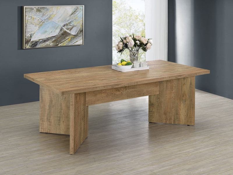 Mesa de comedor Jamestown de 84 pulgadas de madera compuesta color mango