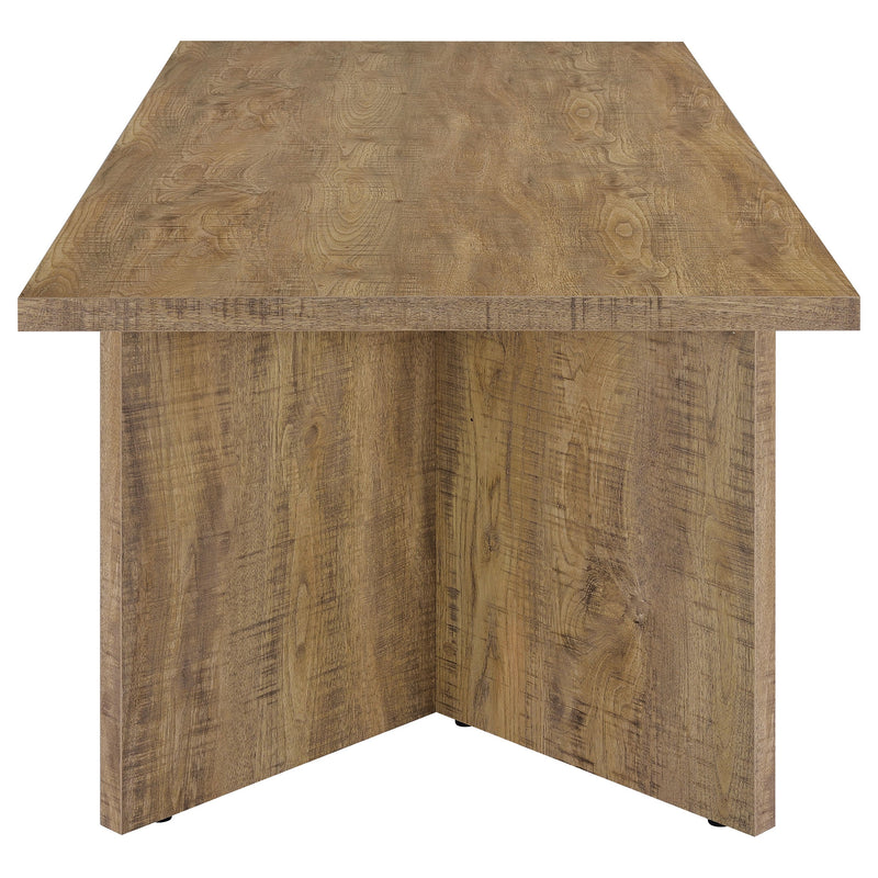 Mesa de comedor Jamestown de 84 pulgadas de madera compuesta color mango