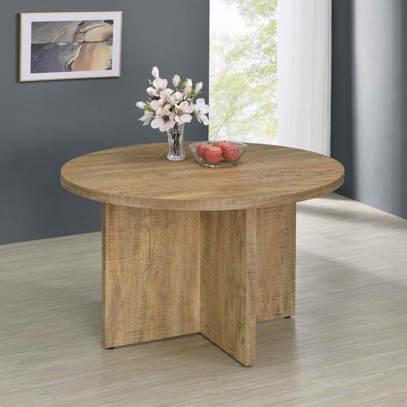 Mesa de Comedor Jamestown Redonda de 47 Pulgadas de Madera Compuesta Mango