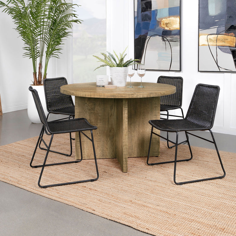 Mesa de Comedor Jamestown Redonda de 47 Pulgadas de Madera Compuesta Mango