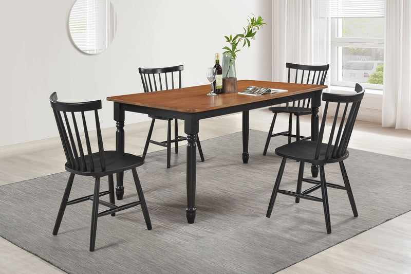 Juego de comedor rectangular Hollyoak - Nogal