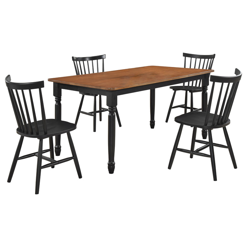 Juego de comedor rectangular Hollyoak - Nogal