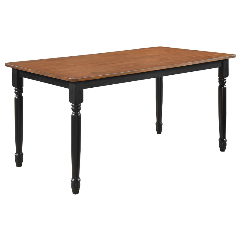Mesa de comedor rectangular de madera Hollyoak de 63 pulgadas Nogal
