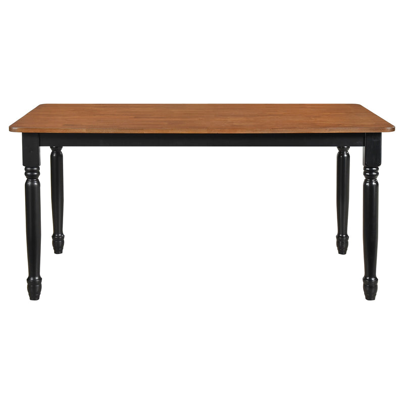 Mesa de comedor rectangular de madera Hollyoak de 63 pulgadas Nogal