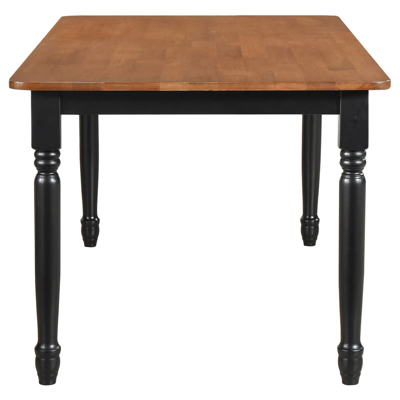 Mesa de comedor rectangular de madera Hollyoak de 63 pulgadas Nogal