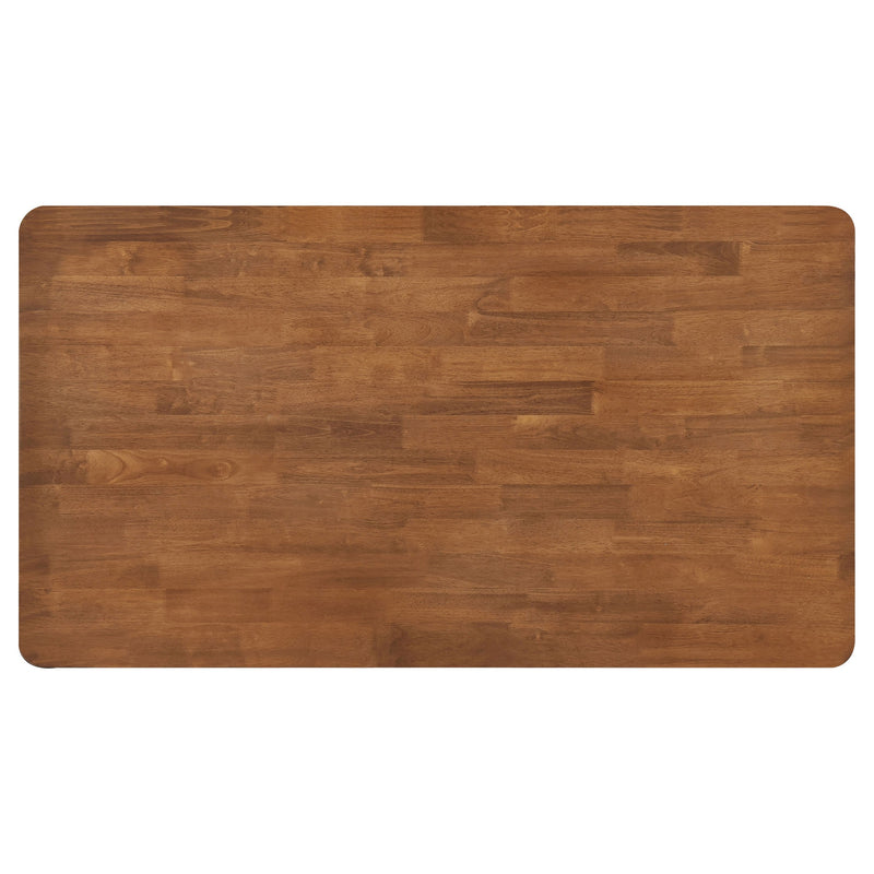 Mesa de comedor rectangular de madera Hollyoak de 63 pulgadas Nogal
