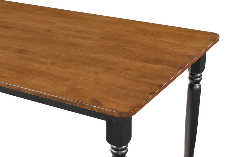Mesa de comedor rectangular de madera Hollyoak de 63 pulgadas Nogal
