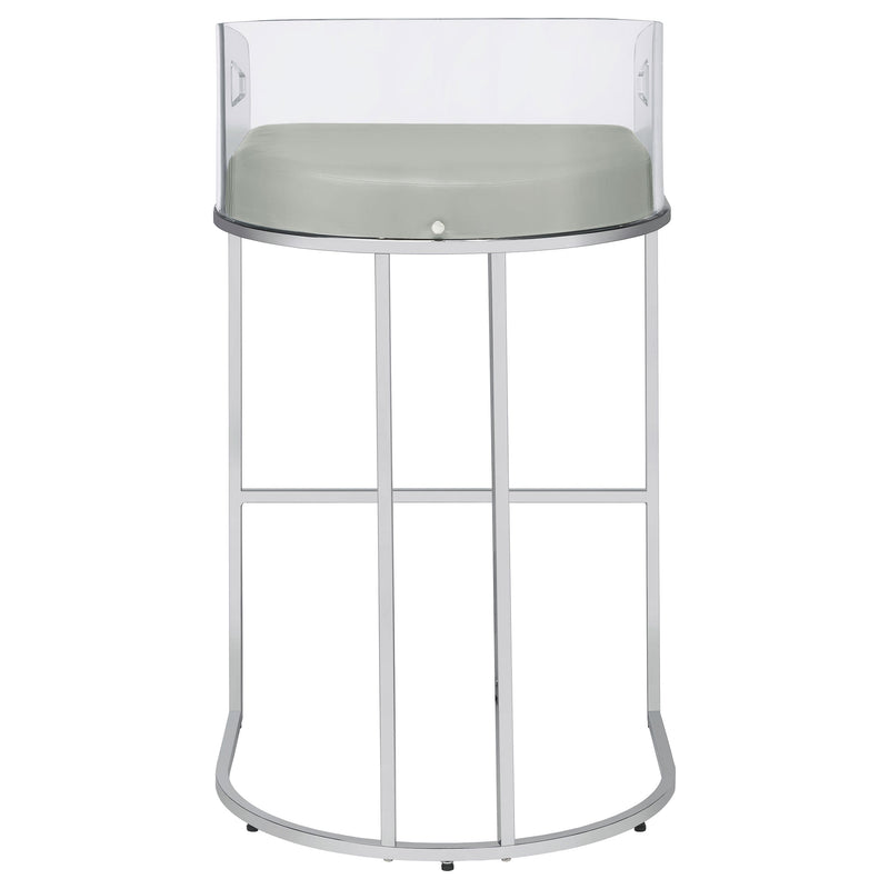 Silla de bar de acrílico transparente con cromo Thermosolis (Juego de 2)