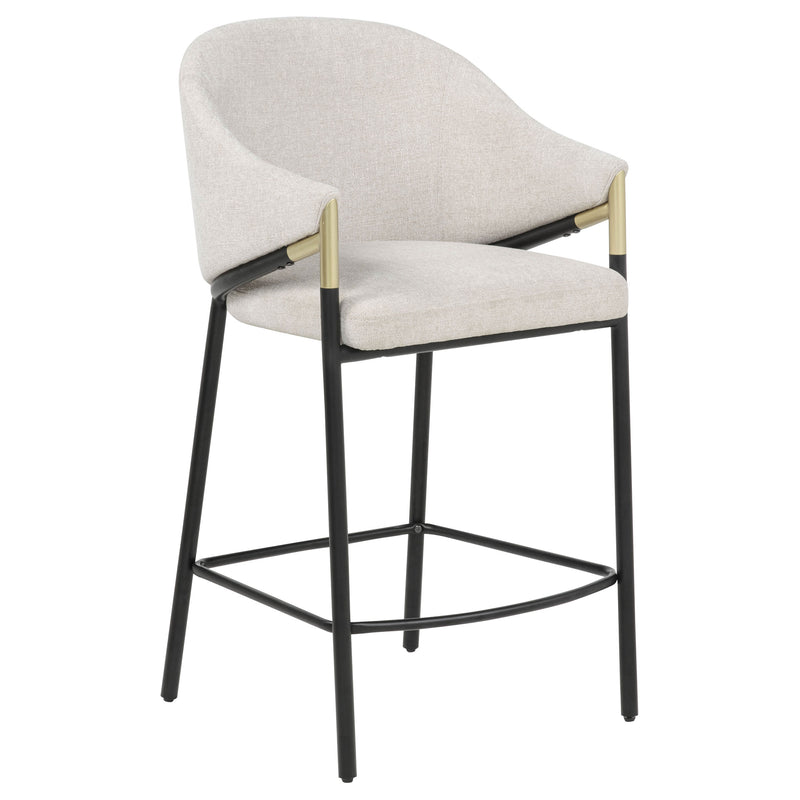 Sillas de mostrador Chadwick tapizadas en tela beige (juego de 2)