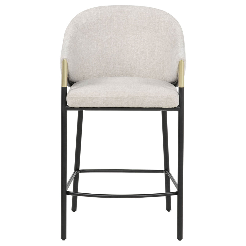 Sillas de mostrador Chadwick tapizadas en tela beige (juego de 2)