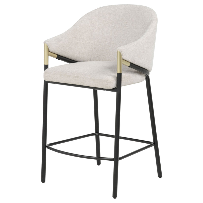 Sillas de mostrador Chadwick tapizadas en tela beige (juego de 2)