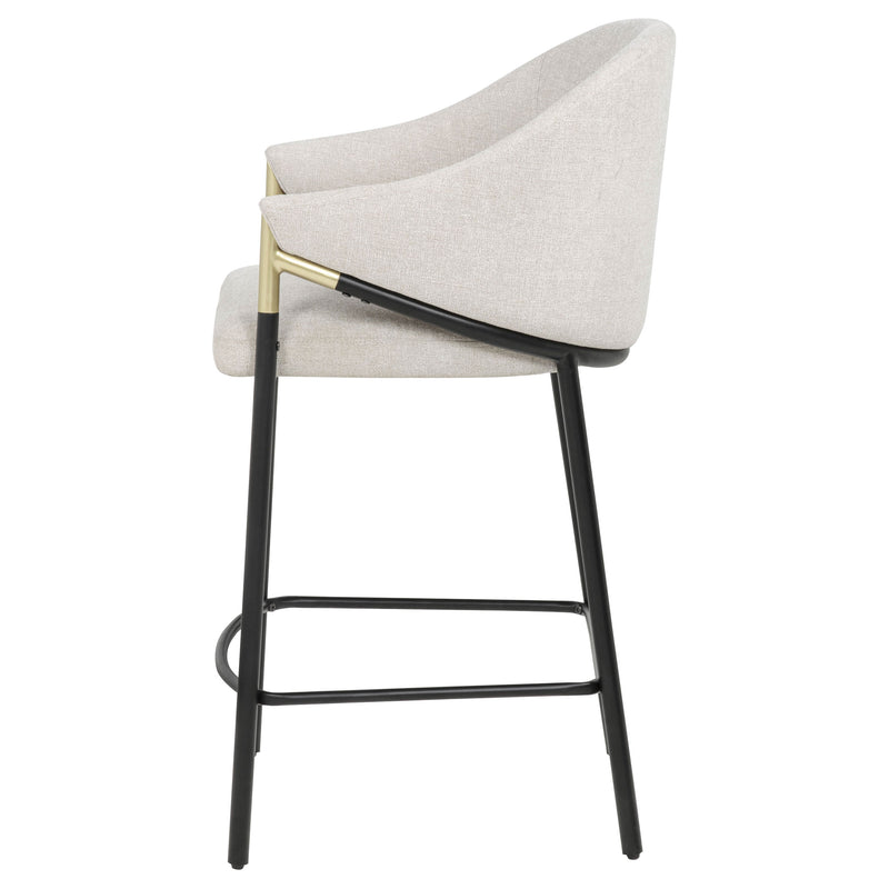 Sillas de mostrador Chadwick tapizadas en tela beige (juego de 2)