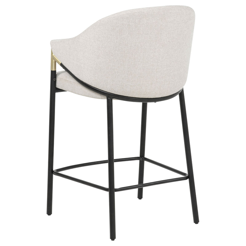 Sillas de mostrador Chadwick tapizadas en tela beige (juego de 2)