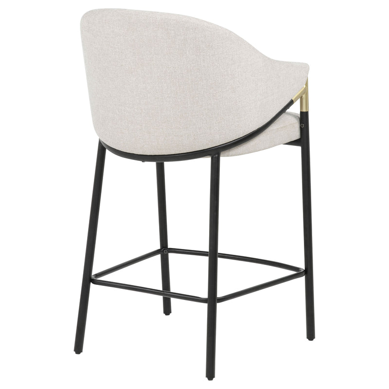 Sillas de mostrador Chadwick tapizadas en tela beige (juego de 2)