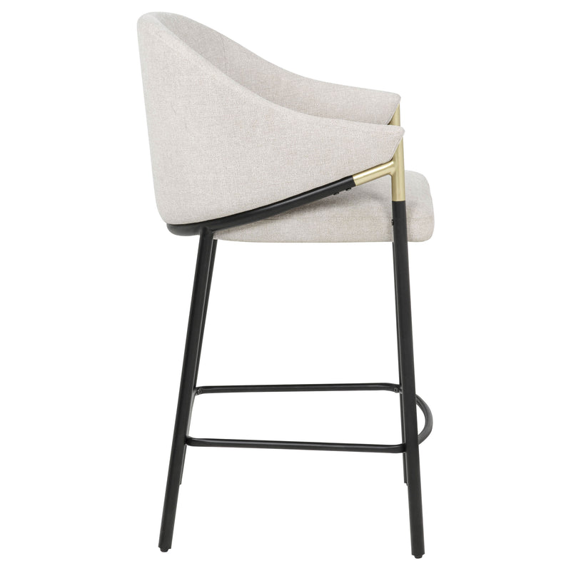 Sillas de mostrador Chadwick tapizadas en tela beige (juego de 2)