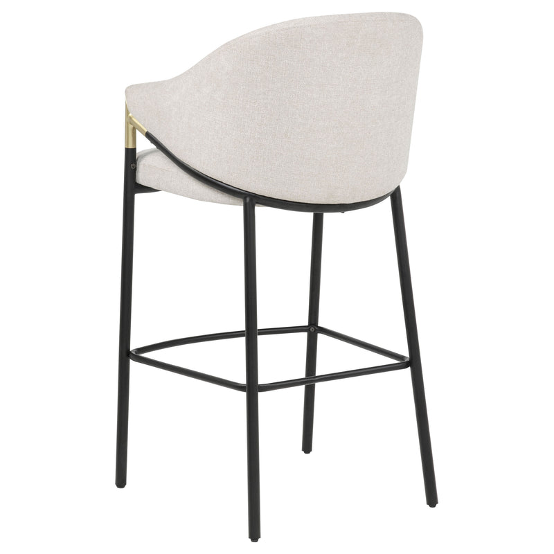 Silla de bar tapizada en tela Chadwick, beige (juego de 2)