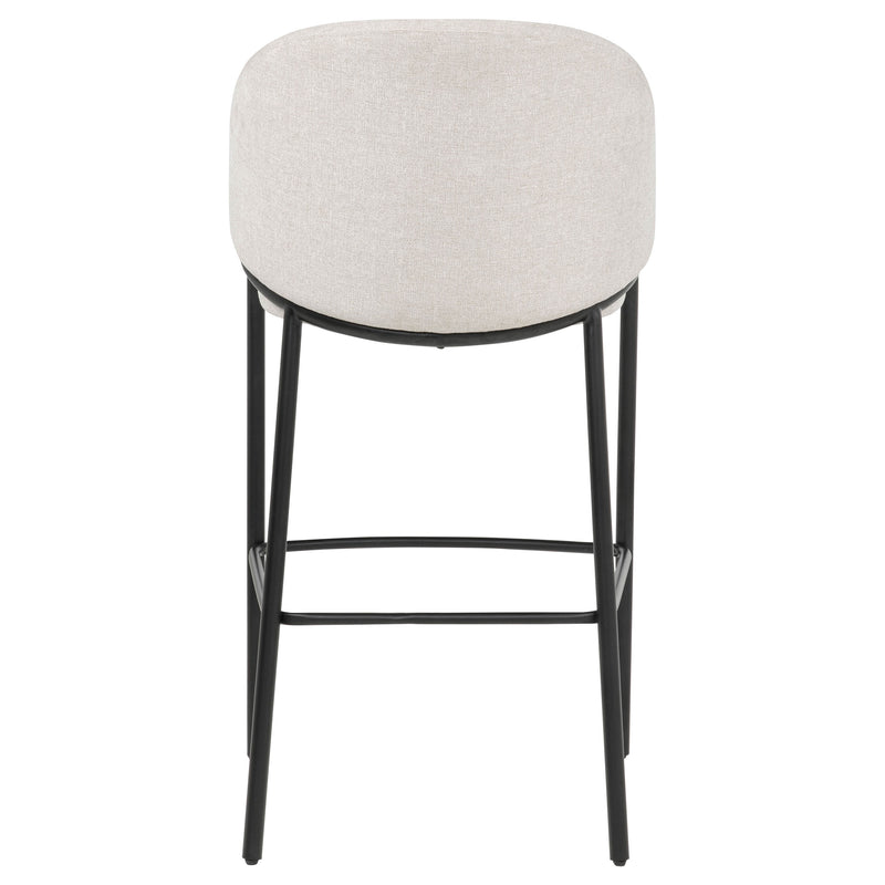 Silla de bar tapizada en tela Chadwick, beige (juego de 2)