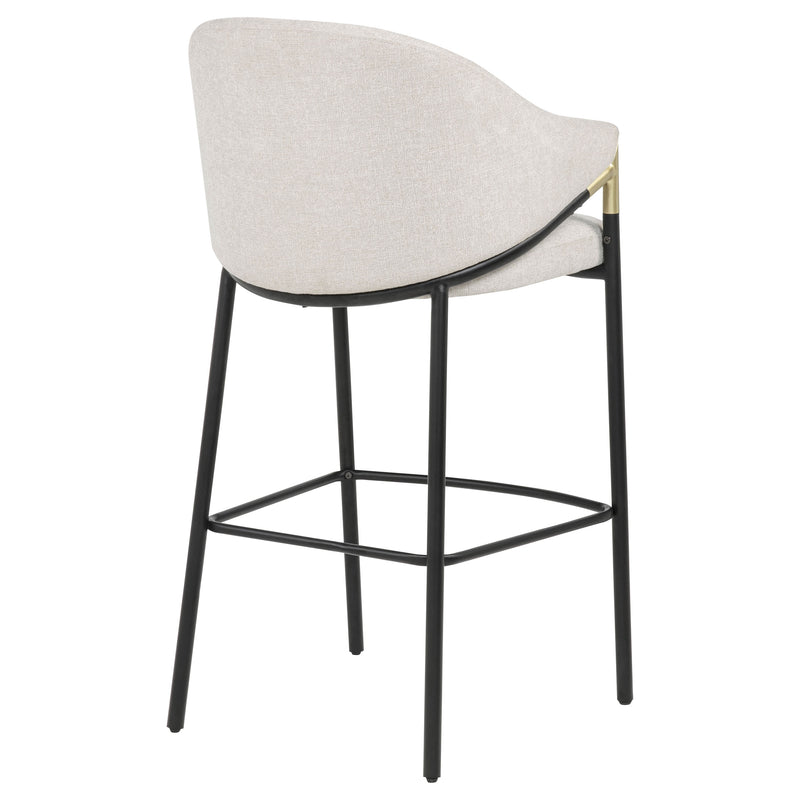 Silla de bar tapizada en tela Chadwick, beige (juego de 2)